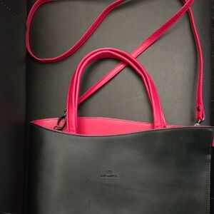 Chic Black and Pink Shoulder Bag